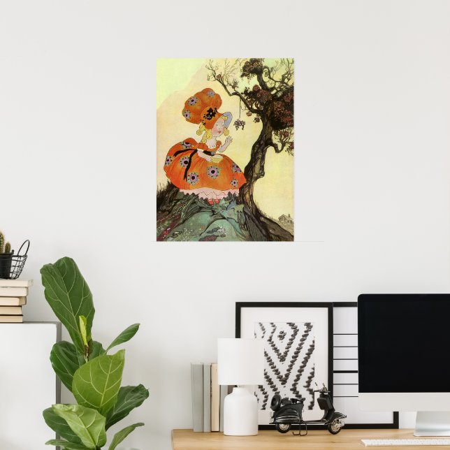 Póster Little Miss Muffet & Spider, Versión Antigua de Ma (Oficina en casa)