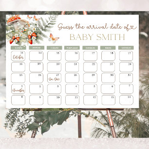 Póster Little Mushroom Baby Shower forest Baby Shower