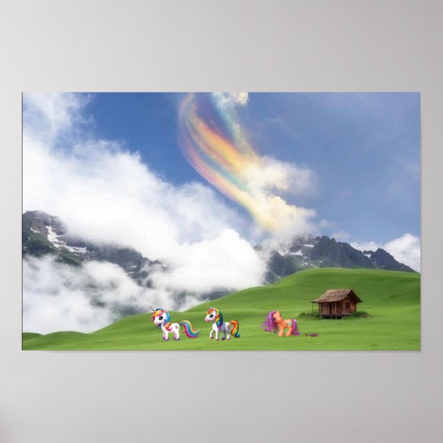 Póster Little Pony y Unicornios (Frente)