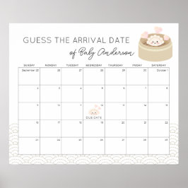 Póster Little Potsticker Adivinan El Calendario De Fecha 