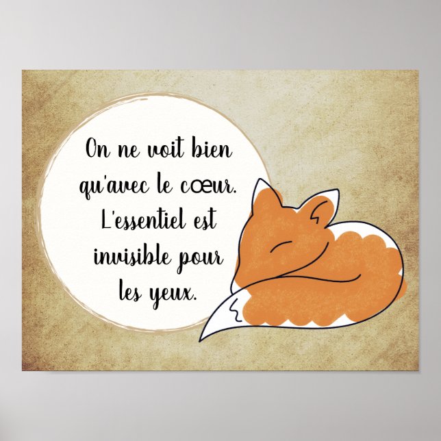 Póster Little Prince Zitat (Frente)