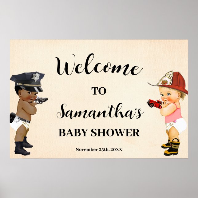 Póster Little Recruit on the Way Welcome Baby Shower Sign (Frente)