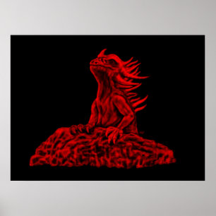 Póster Little red Dragon