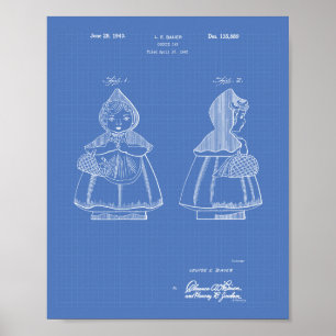 Póster Little Red Riding Hood 1943 Patent Art Blueprint