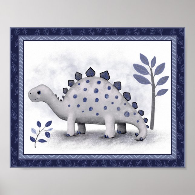 Póster Little Roar Dinosaur - Stegosaurus (Frente)
