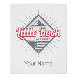 Póster Little Rock Arkansas City Estados Unidos Diseño Es