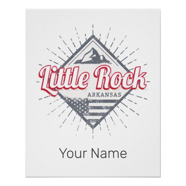 Póster Little Rock Arkansas City Estados Unidos Diseño Es (Anverso)