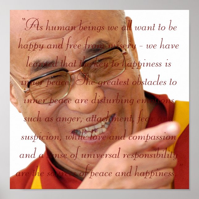 Póster Little Seeds Art HH Dalai Lama Cita2 (Frente)