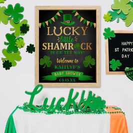 Póster Little Shamrock St. Patrick's Day Baby Shower
