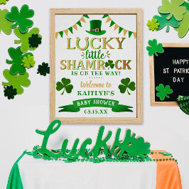 Póster Little Shamrock St. Patrick's Day Baby Shower