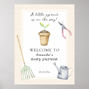 Póster Little Sprout Baby Shower