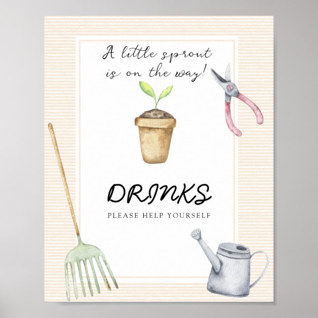 Póster Little Sprout - Las bebidas te ayudan (Frente)