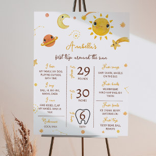 Póster Little Sunshine 1er cumpleaños Poster hito