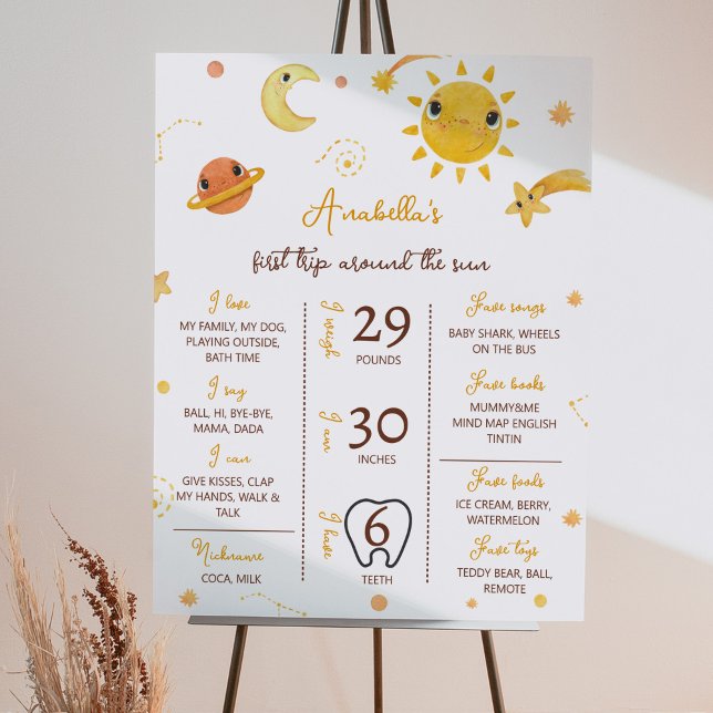 Póster Little Sunshine 1er cumpleaños Poster hito (Subido por el creador)