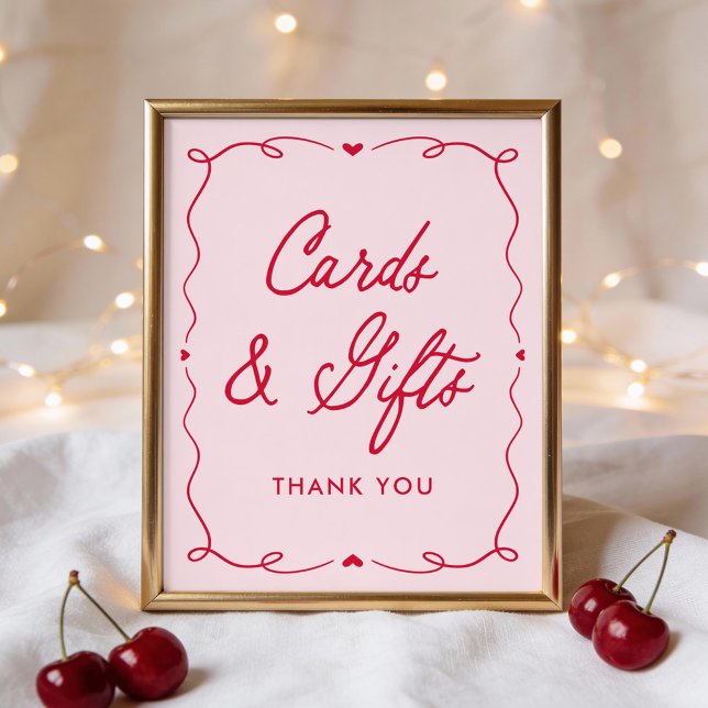 Póster Little Sweetheart Baby Shower Cards and Gifts Sign (Subido por el creador)