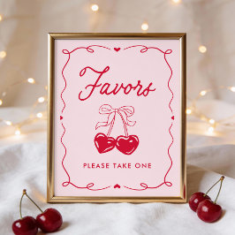 Póster Little Sweetheart Baby Shower Favors Sign