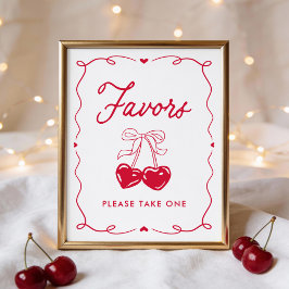 Póster Little Sweetheart Baby Shower Favors Sign