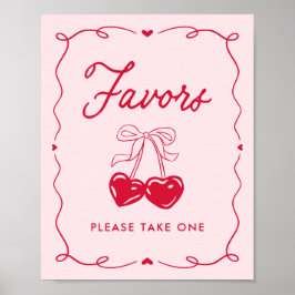 Póster Little Sweetheart Baby Shower Favors Sign