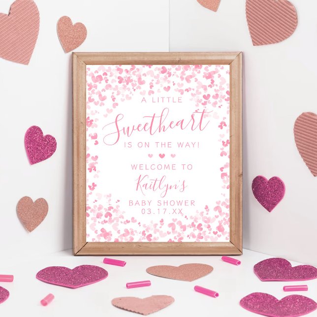 Póster Little Sweetheart Valentine's Day Baby Shower (Subido por el creador)