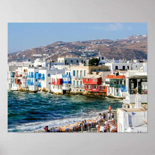 Póster Little Venice, Mykonos Island. (Frente)