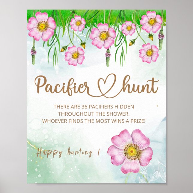 Póster Little Wildflower Está En Camino De Baby Shower (Frente)