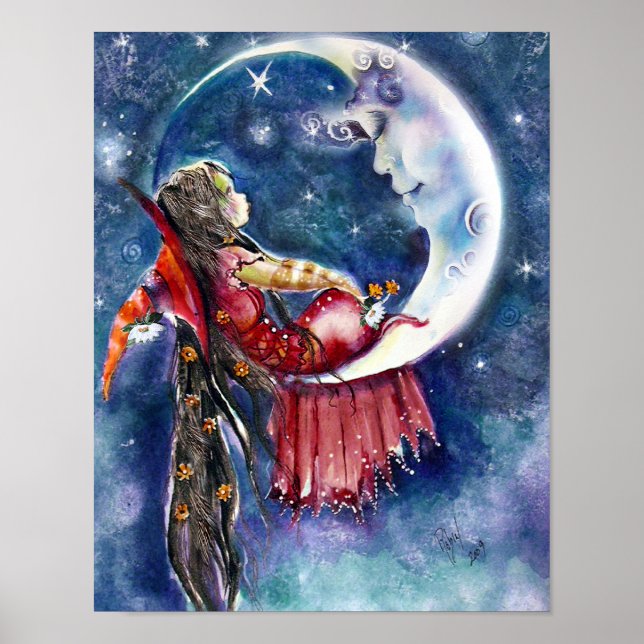 Póster Little Witch & Moon Poster (Frente)