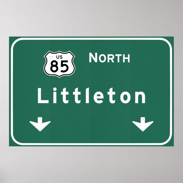 Póster Littleton US-85 North Interstate Colorado - (Frente)