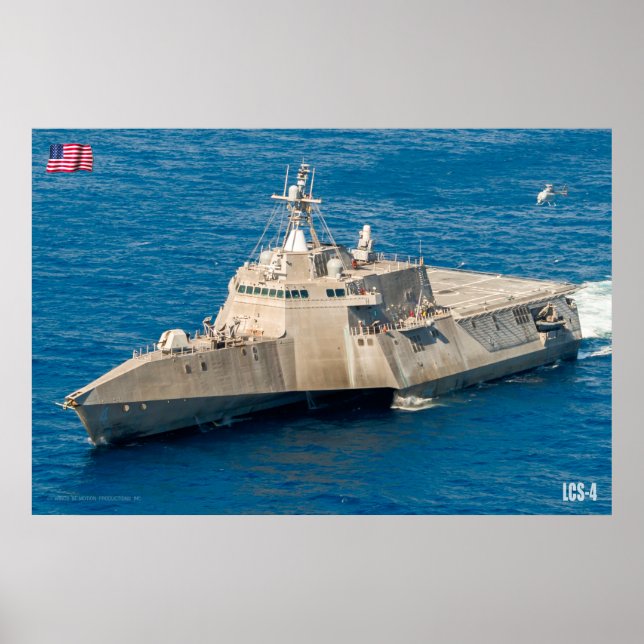 PÓSTER LITTORAL COMBAT SHIP – LCS-4 (Frente)