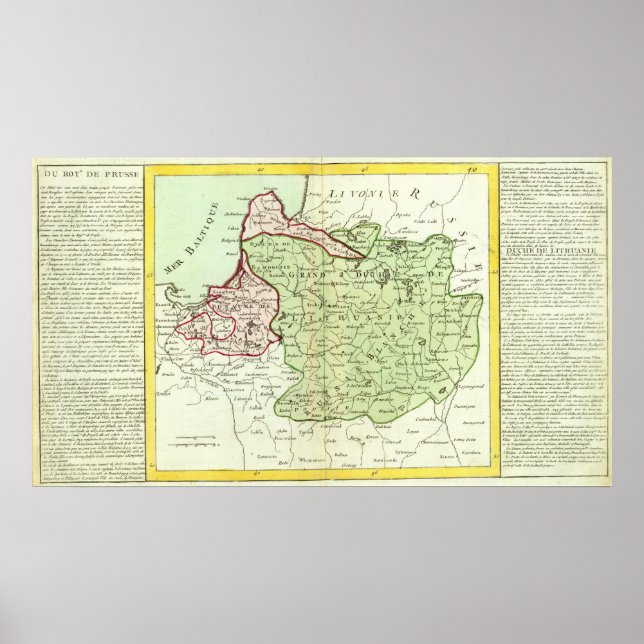 Póster Lituania, Bielorrusia (Frente)