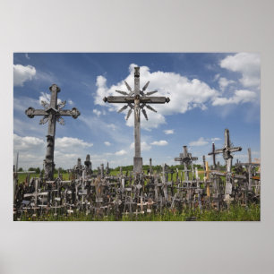 Póster Lituania Central, Lituania, Siauliai, colina 7