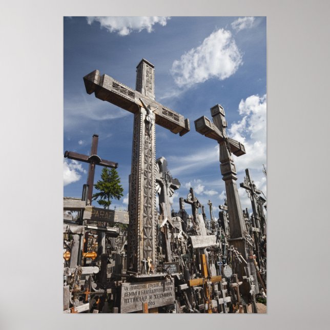 Póster Lituania, Lituania central, Siauliai, colina 3 (Frente)