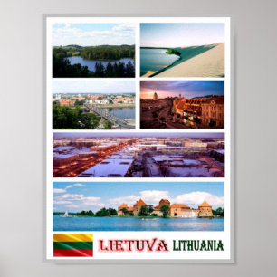 Póster Lituania - Mosaico -