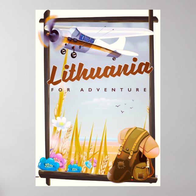 Póster lituania - Para un afiche de viajes de aventura (Frente)