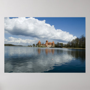 Póster Lituania, Trakai. Castillo de la Isla