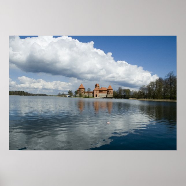 Póster Lituania, Trakai. Castillo de la Isla (Frente)