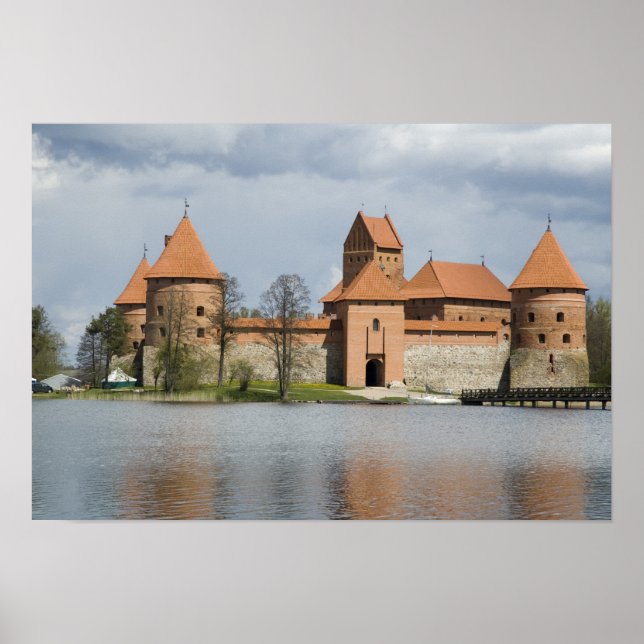 Póster Lituania, Trakai. Castillo de la Isla 2 (Frente)