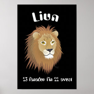 Póster Liun 23 fanadur fin 22 avust Poster