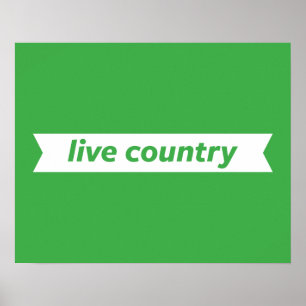 Póster Live Country