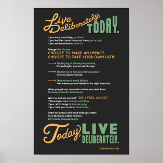 Póster Live Deliberadamente: Un Manifiesto
