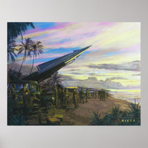 Póster Live Fire at Kahuku by Jim Dietz