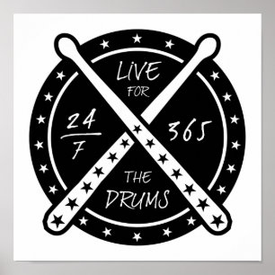 Póster Live For The Drums