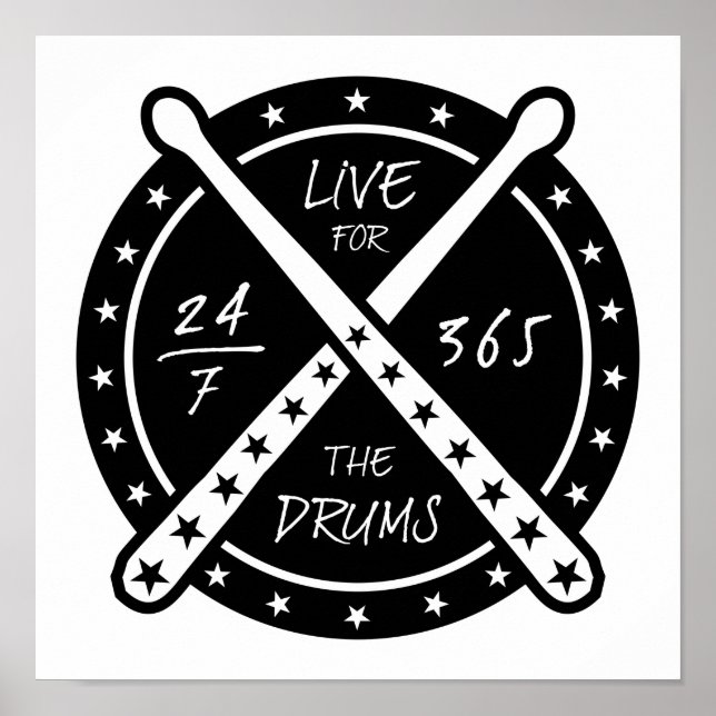 Póster Live For The Drums (Frente)