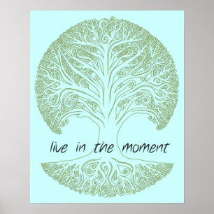Póster Live in the Moment Tree