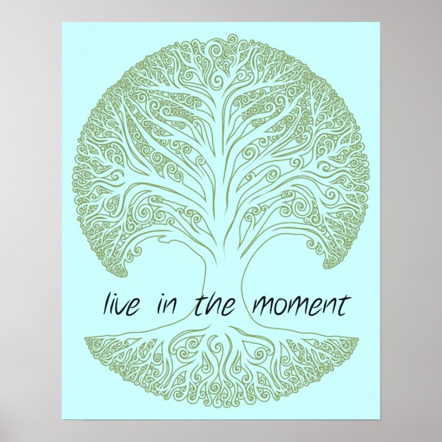 Póster Live in the Moment Tree (Frente)