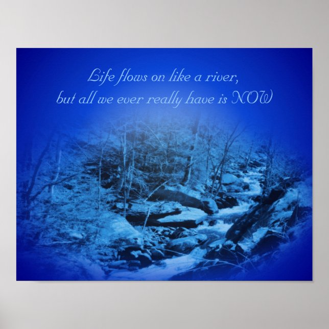 Póster Live In The Present Inspirational Quote (Frente)