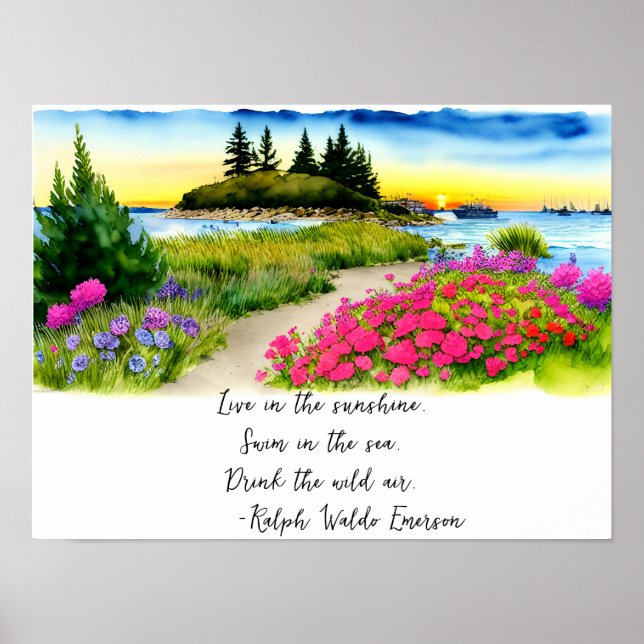 Póster Live In the Sunshine Quote Scenic (Frente)