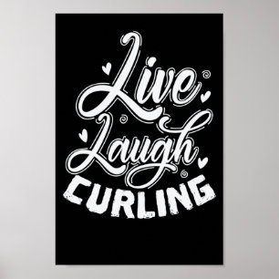 Póster Live Laugh Curling Wintersport Stein