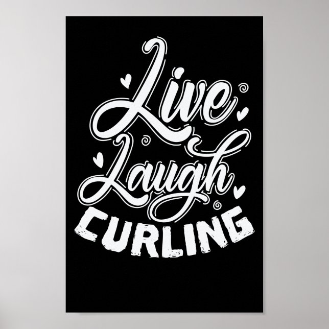 Póster Live Laugh Curling Wintersport Stein (Frente)