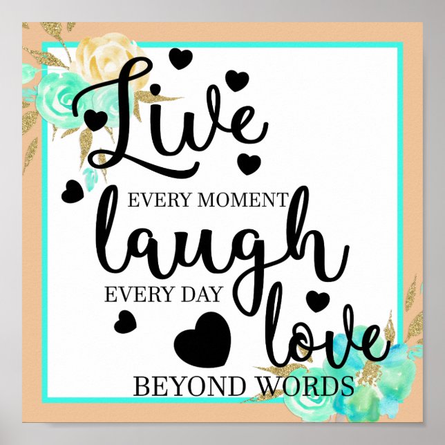 Póster Live Laugh Love (Frente)