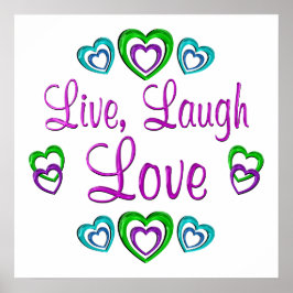 Póster Live Laugh Love